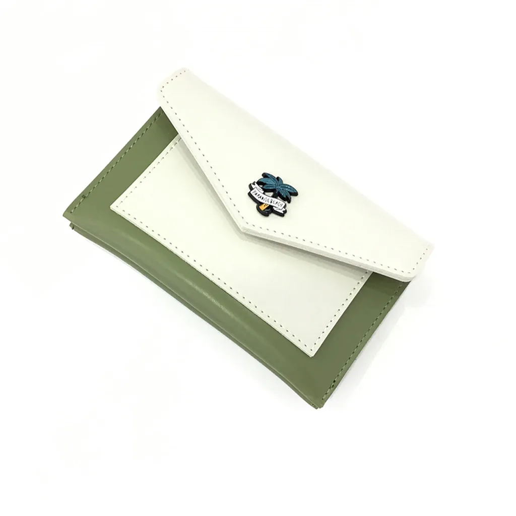 Женский двухслойный кошелек конверт многофункциональная сумка для карт