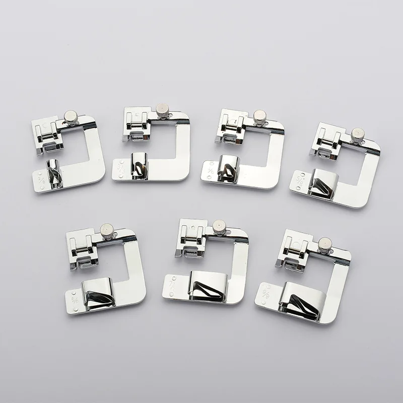 

1PCS 13 19 22mm Domestic Sewing Machine Foot Presser Foot Rolled Hem Feet For Brother Singer Sew Accessories