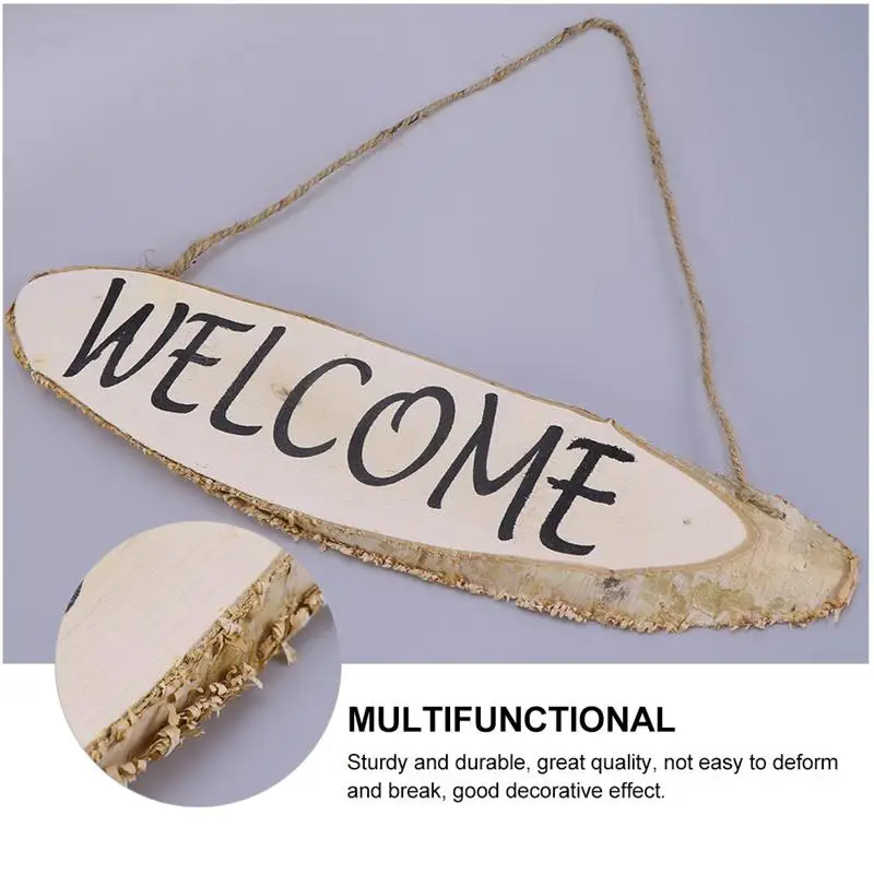 

2pcs Welcome Sign Premium Sturdy Prime Pendant Hanging Tag Welcome Sign For Home Door Wall Door Hanging Hanger