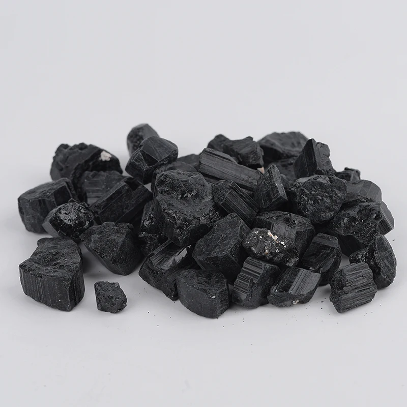 Натуральный черный турмалин гравий Кристалл Камень грубый камень минеральный
