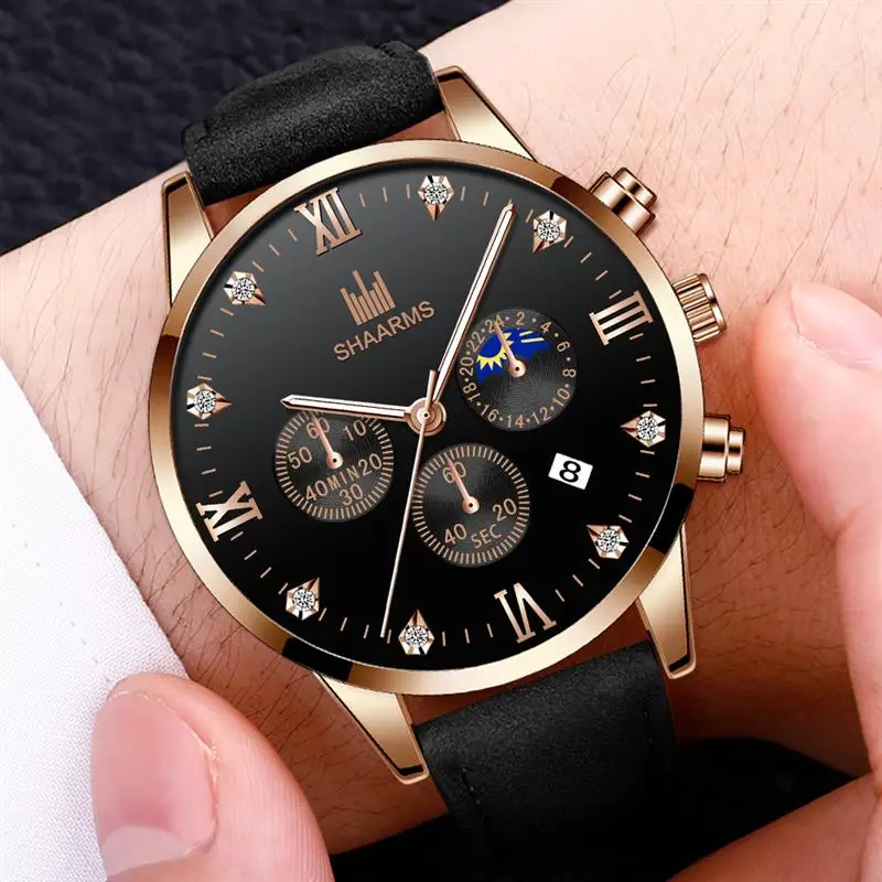 2019 модные повседневные мужские часы из нержавеющей стали аналоговые кварцевые с