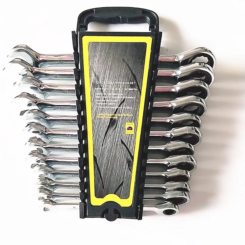 

12 Pcs/Set Wrench Auto Car RepairTools 8-22mm Chrome Vanadium Steel Household Hand Open End Dual Purpose
