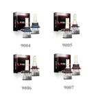 1 пара, светодиодный льные светодиодные лампы 9004 9005 9006 9007 3 цвета 3000-8000k лм