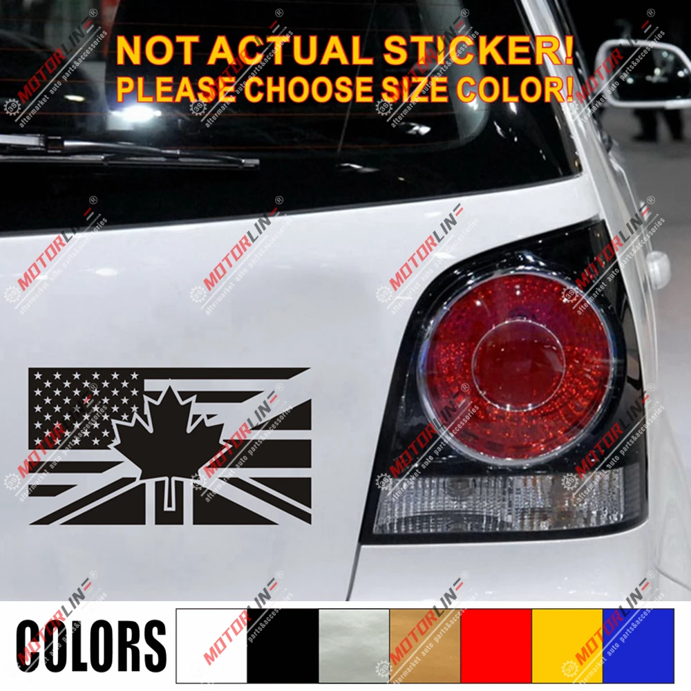 Американский канадский Британский флаги сливается Наклейка автомобиля винил