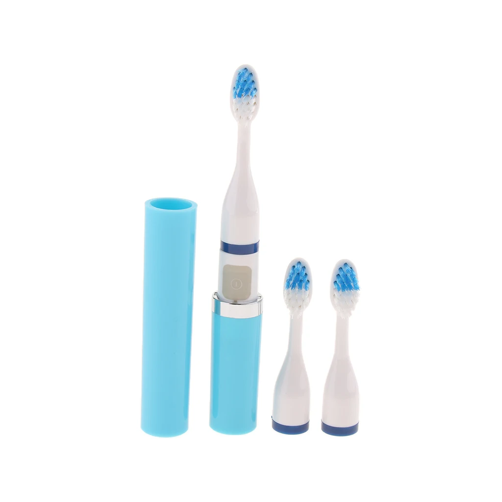 Портативная электрическая зубная щетка для ухода за полостью рта чистки зубов + 2