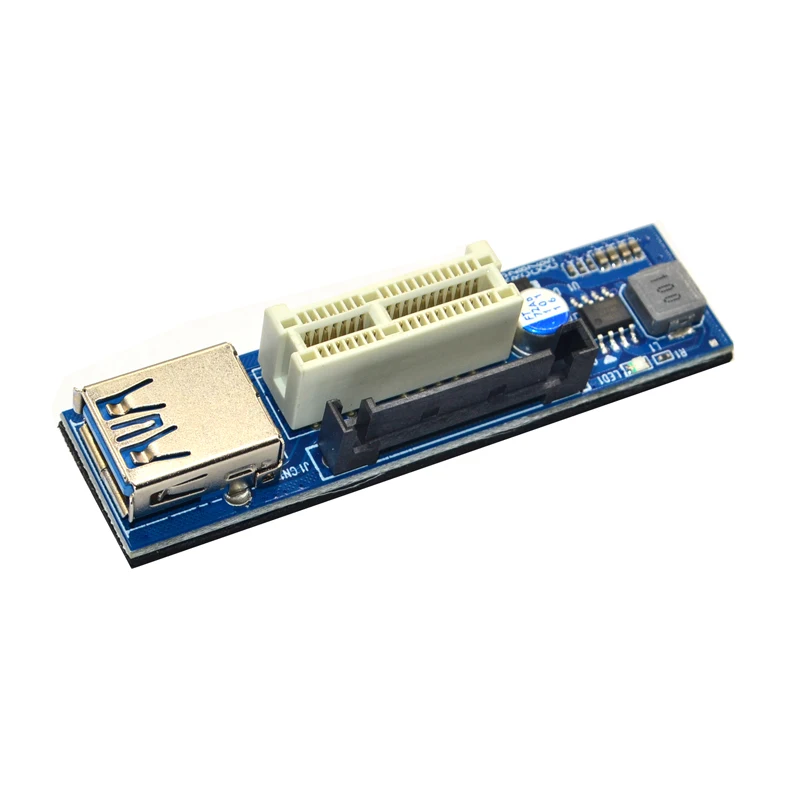 PCI-E X1 удлинитель PCI Express USB 3 0 адаптер Raiser PCIE 1X Riser Card SATA E в слот | Компьютеры и офис