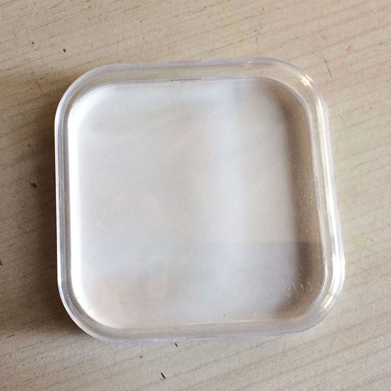 Мини цилиндрическая упаковочная коробка прозрачная подарочная размером 62x62x20 мм