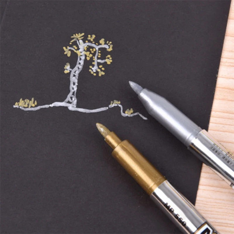 

12 Pcs Epoxy Resin Drawing Pen Graffiti Point Pen Acrylic Paint Metallic Marker 85LF