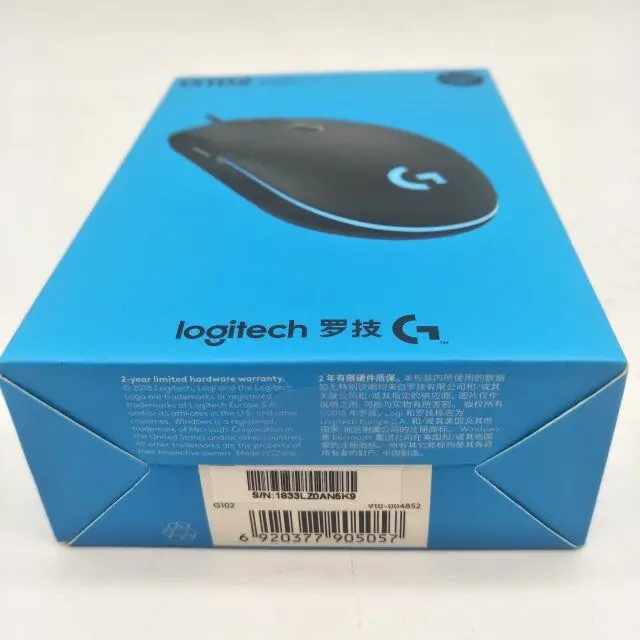 Оригинальный Logitech G102 Проводная Мышь с новыми Розничная коробка Оптическая