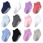 Детские хлопковые носки, 6 парыЛот Детские носки нескользящие носки-башмачки для мальчиков и девочек с резиновыми вставками