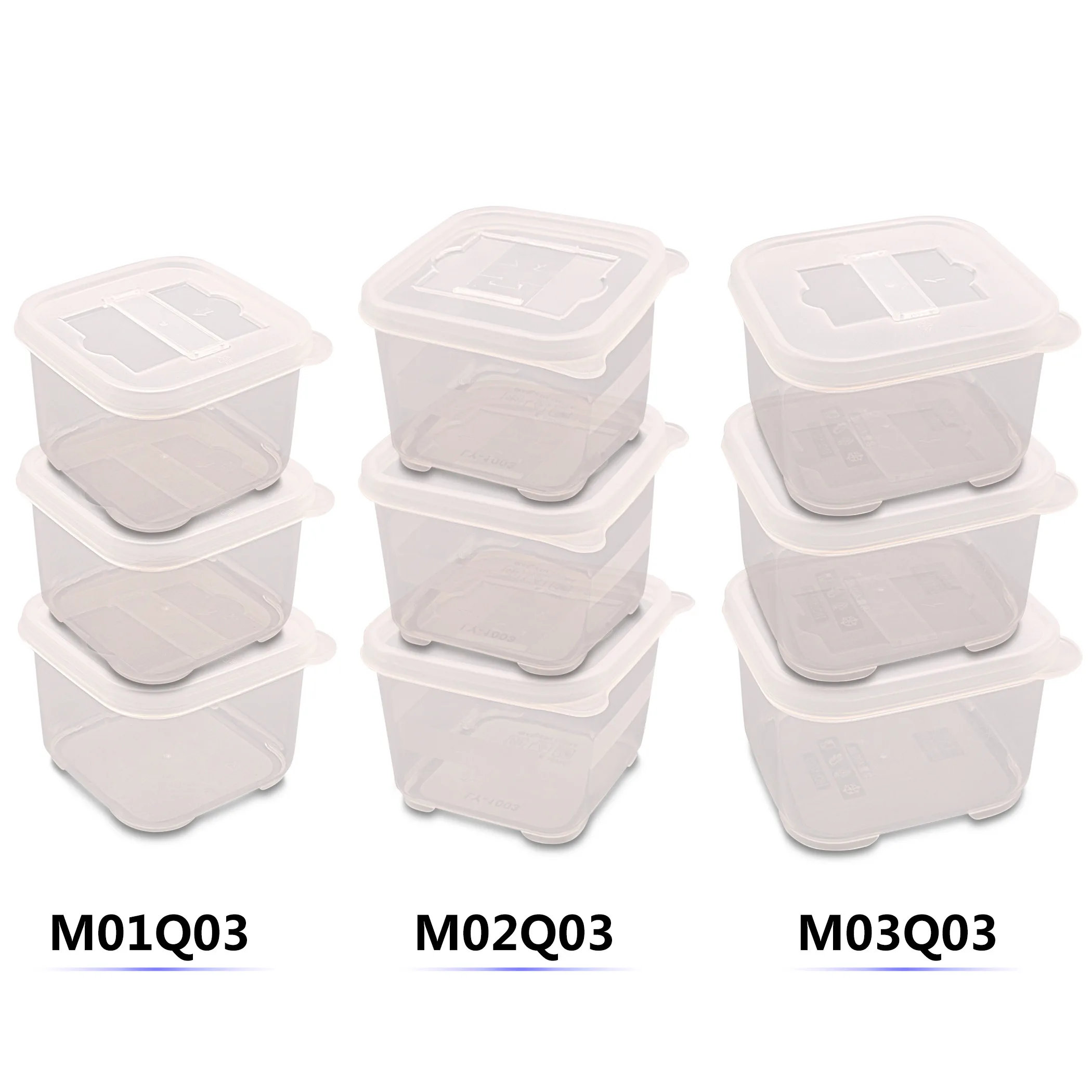 

3pcs/set Multi Capacity Fresh-Keeping Box w/Lid Plastic Food Prep Container Sealed Refrigerator Kitchen Storage Organizer