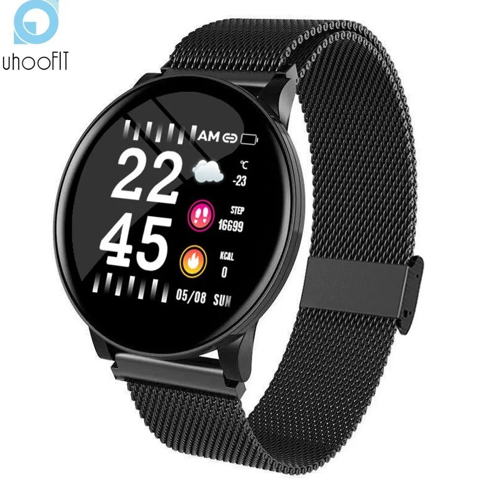 UHOOFIT IP67 Водонепроницаемый W8 Смарт-часы фитнес-трекер пульсометр спортивные
