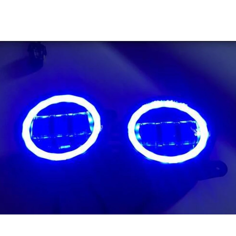 Blue 1 пара противотуманных фар 4 дюйма 30 Вт круглый светодиодный проходящий внедорожный противотуманный фонарь для Jeep Wrangler JK TJ LJ Grand Cherokee Dodge charger Magrum - Цвет: Blue