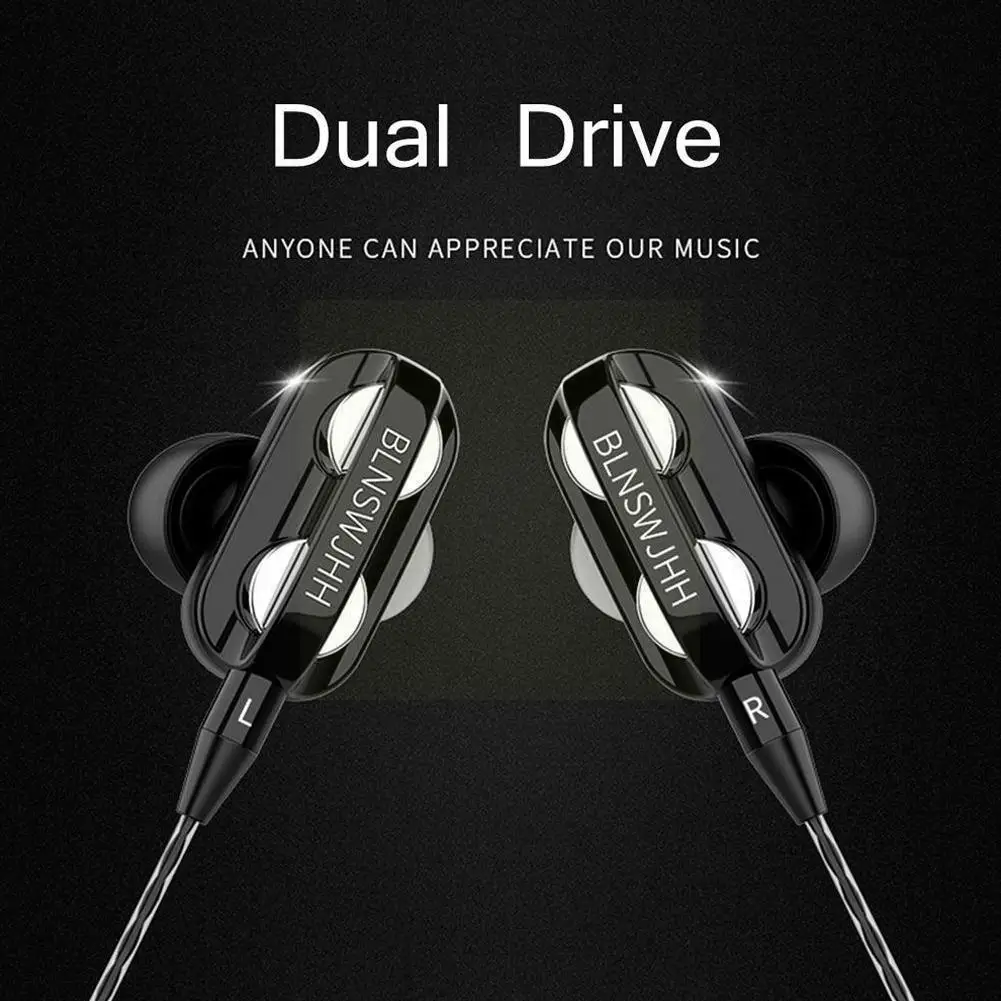 

In-ear Stereo High Bass Headphone In-ear 3.5 Mm Wired Earphones Metal Hifi Earpiece With Mic For Phon T9k6