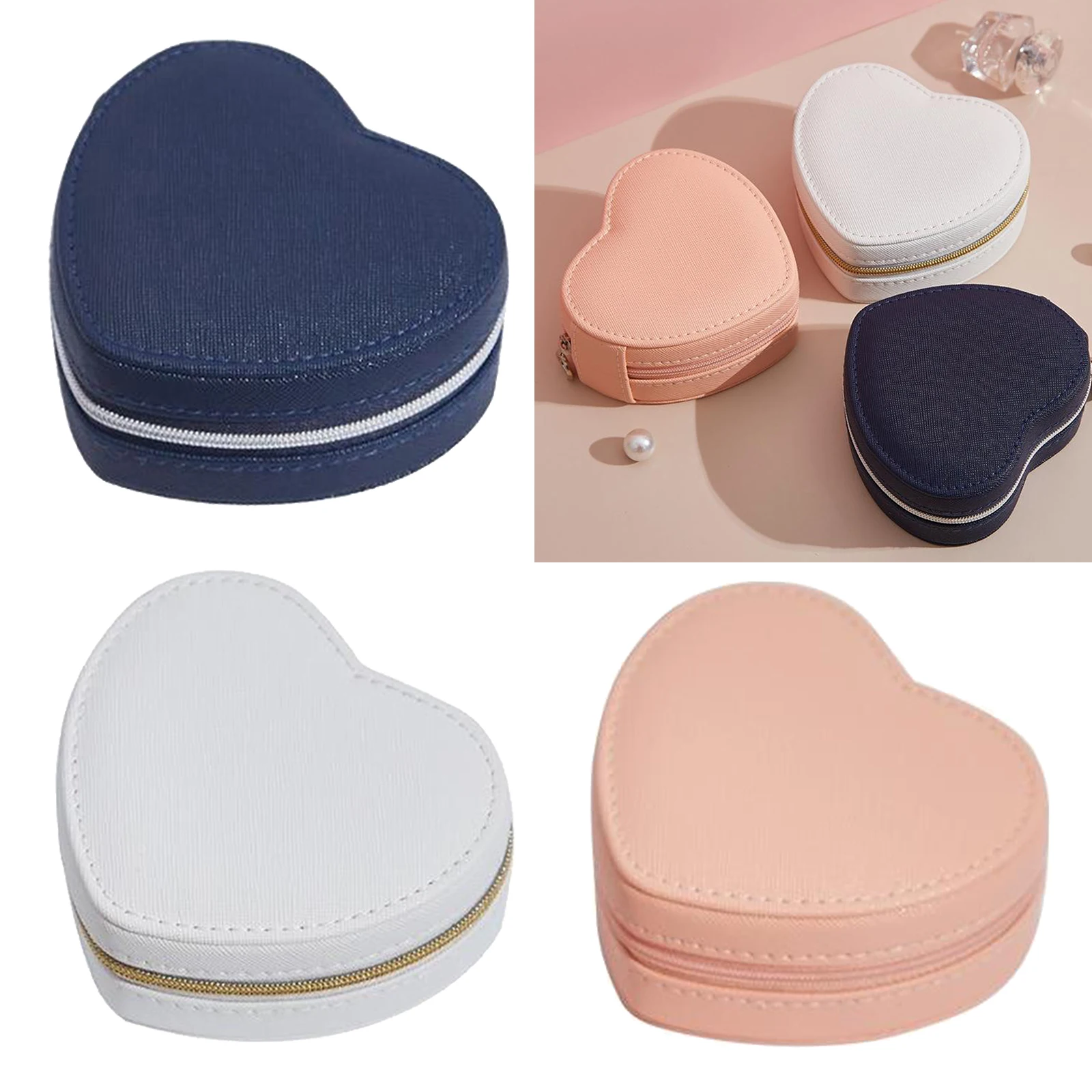 

Girl Women Pu Travel Cosmetics Beauty Earrings Warehouse Case Organizer