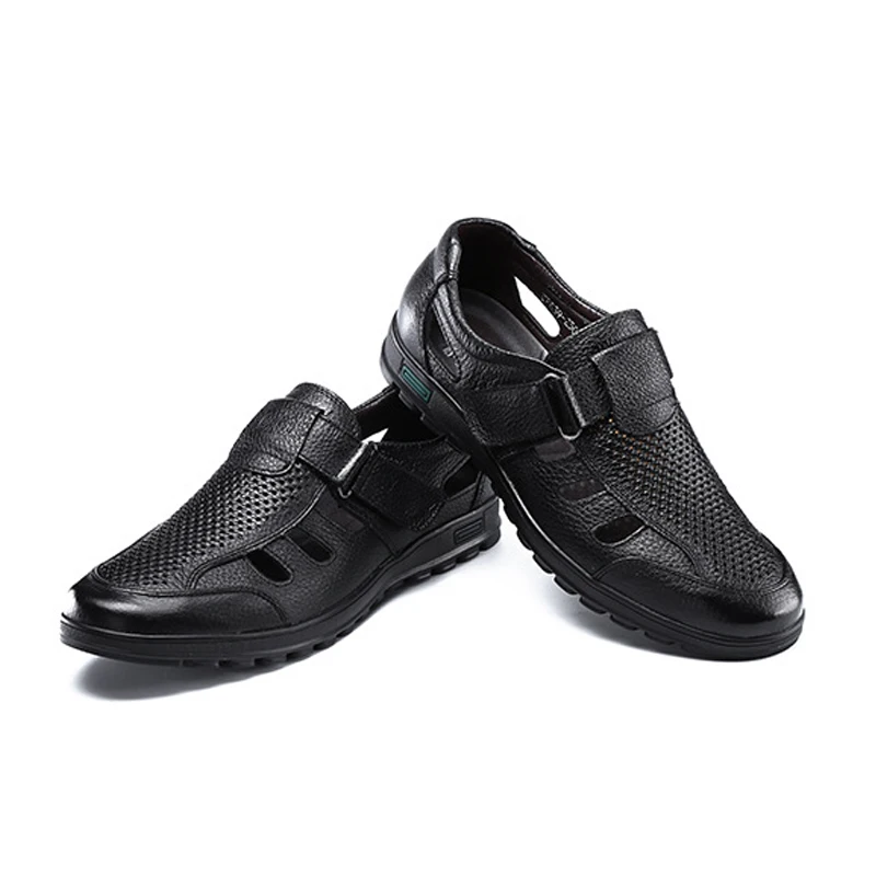 

2019 Newest Mens Sandals Genuine Leather Sandals Outdoor Casual Men Leather Sandals for Men Men Beach Shoes Sandals Men Leather