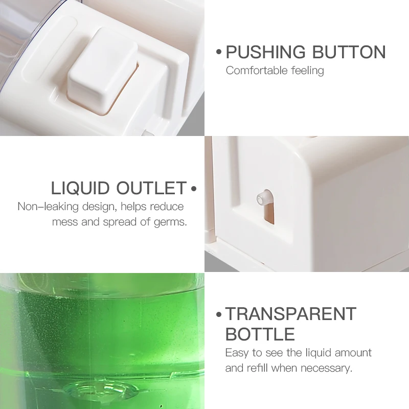 Дозатор жидкого мыла SVAVO 3*500 мл с настенным креплением помпа для рук аксессуары