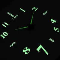 273747 inch luminous glow in dark 3d wall clocks large clock watch diy acrylic stickers clock modern round