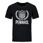 100% хлопок, футболки Атлетико пенарол, Уругвай, маньяс, мужские футболки с коротким рукавом и круглым вырезом, Мужская искусственная смешная уличная одежда, топ, футболка