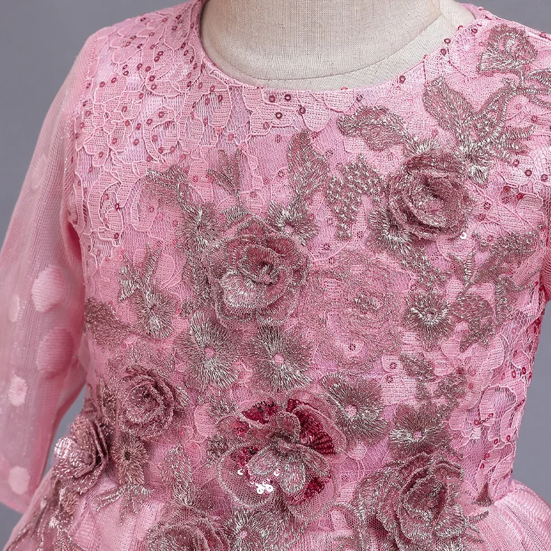 

2021 Summer Flower Dress Pageant Kids Dresses For Girls Clothes Princess's Girls Dresses for Party and Wedding Prom 14 12 Year