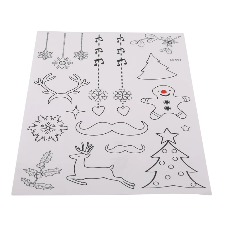 Световой временная татуировка Стикеры &quot Снеговик &quotОлень Arm для боди арта