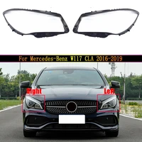 car front headlight lens for mercedes benz w117 cla 2016 2017 2018 2019 headlamp cover replacement auto shell transparent