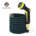 Раздвижной рукав для мойки сада, 3 раза Телескопический гибкий шланг с распылителем воды для мойки машины