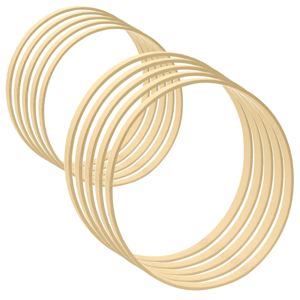 

10pcs DIY Dream Bamboo circle Catcher Ring Round Wooden Floral Hoop Wreath Crafts Tools Plant Flower Wreath House Wedding Decor