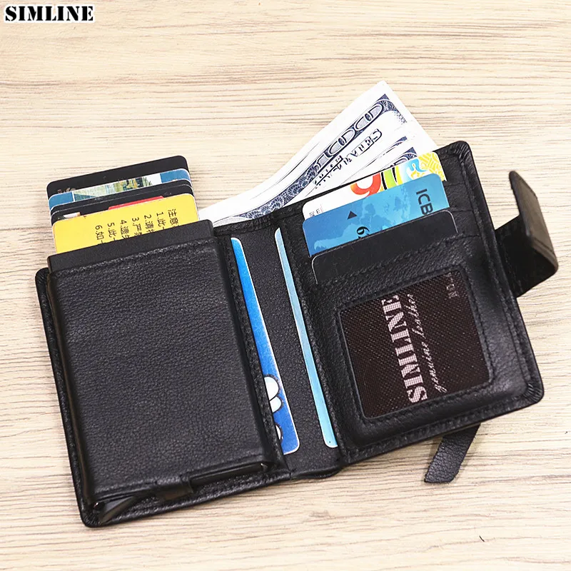 Кошелек мужской из натуральной кожи модный короткий складной бумажник с