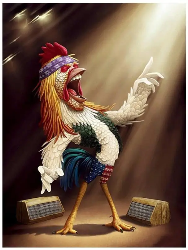 Алмазная картина с рисунком по номерам петух алмазная Гобеленовая мозаика