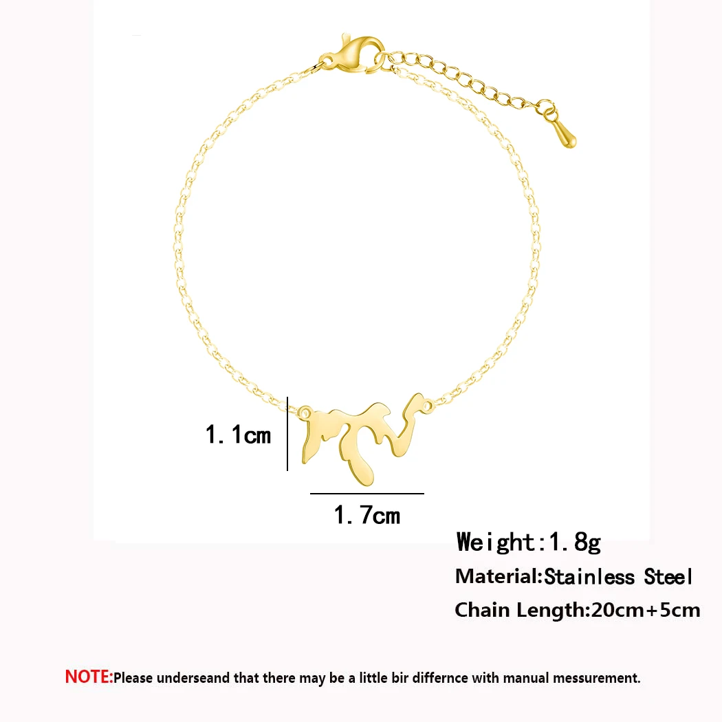 Cxwind браслет из нержавеющей стали с подвесками геометрической формы для женщин