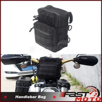 universal club style molle traveller bar bags handlebar t bar bag for harley softail dyna sportster tool pouch trunk storage bag
