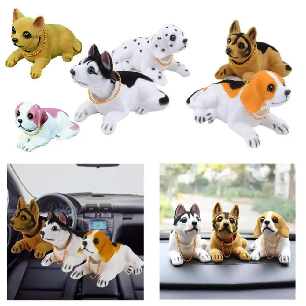 

Head Dog Car Dashboard Doll Auto Shaking Head Toy Ornaments Dog Interior Decoration Furnishings Nodding Gift Car H3T9