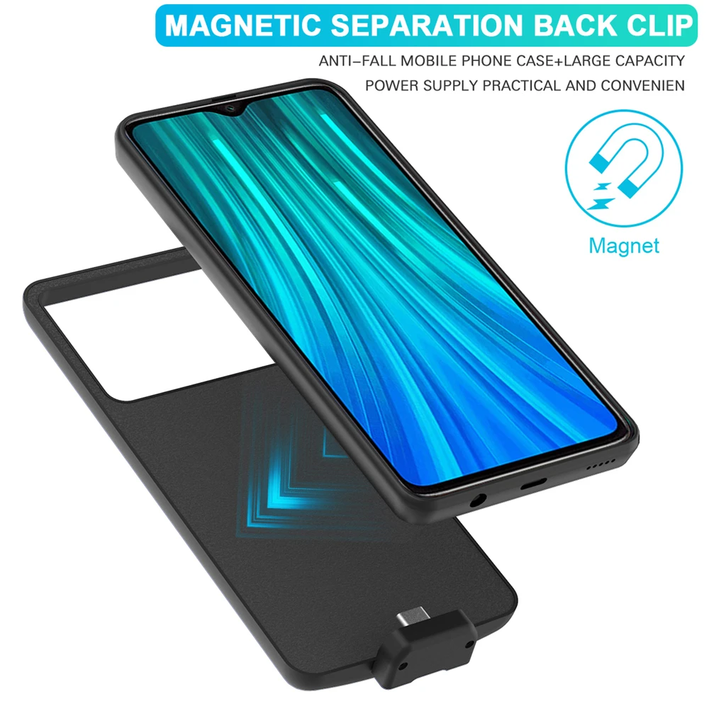 Резервный внешний аккумулятор NTSPACE 7000 мАч для Xiaomi Redmi Note 8 Pro, чехол для зарядного устройства для телефона Redmi Note 8, чехол для питания