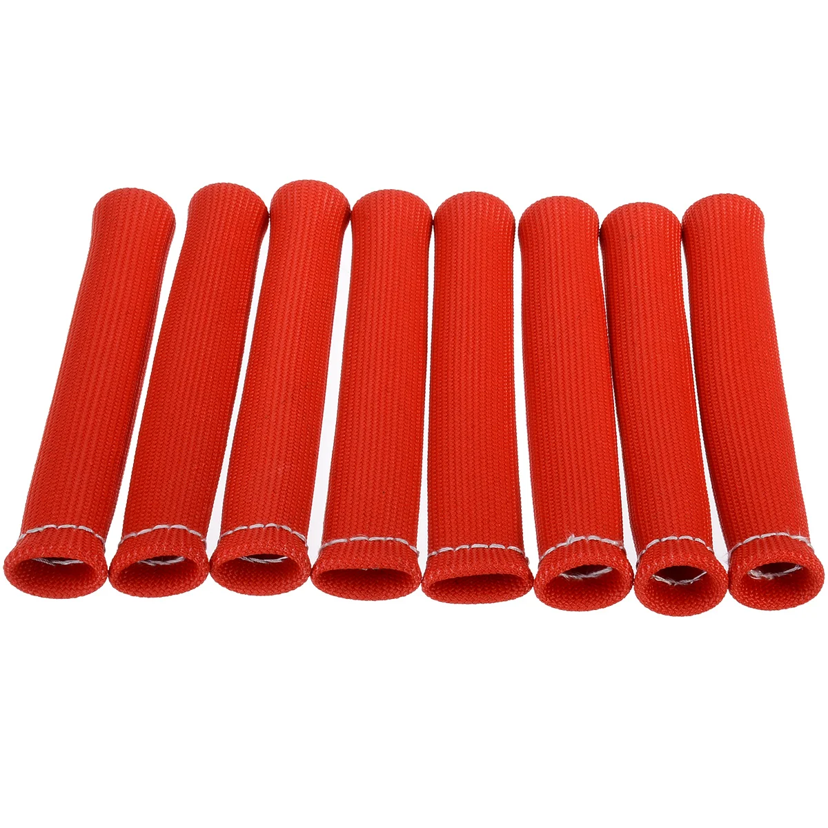 8pcs Red 1200F Spark Plug Wire Boots Heat Shield Protector Sleeve Sbc BBC 350 454 Engines For GM Chevy Buick