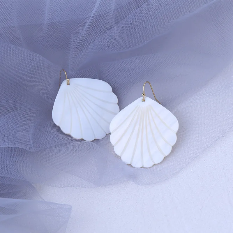 wing yuk tak Bohemian Natural Shell Earings For Women Statement Drop Earring Pendants New Fashion Jewelry Christmas Gift | Украшения и