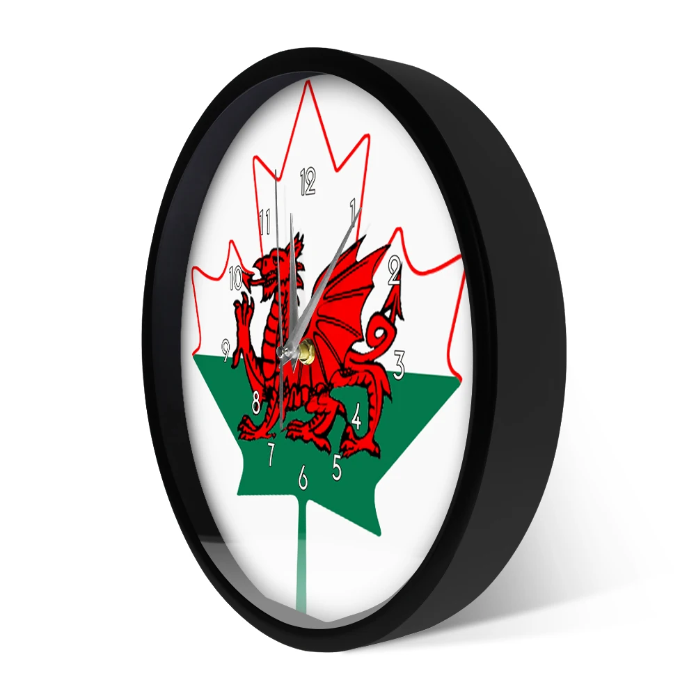 Настенные часы с флагом Уэльса шикарные украшения красным драконом на белом