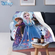 Couverture Disney la reine des neiges pour enfants, couvre lit d'hiver en peluche, motif dessin animé, couvre lit sur le lit, cadeau pour filles  (2)