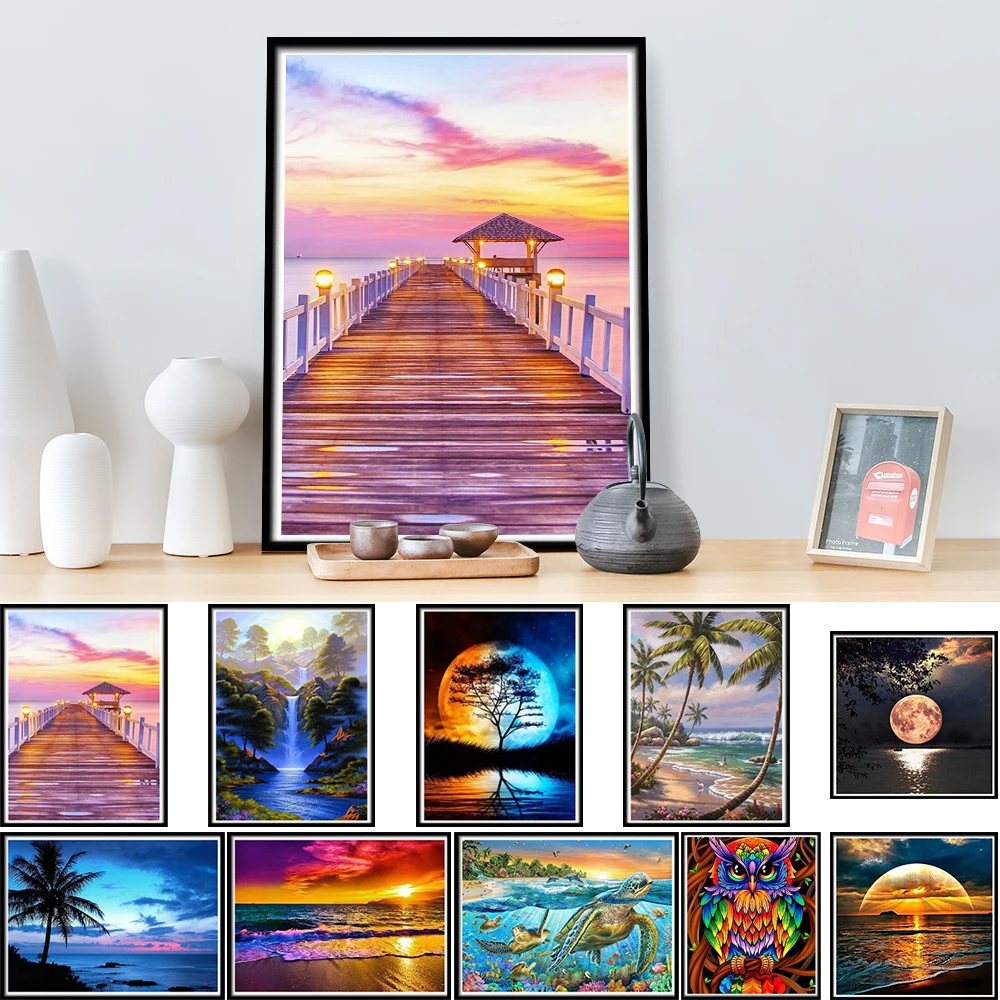 Полная квадратная алмазная живопись 5D DIY мозаичная картина выполненная в технике