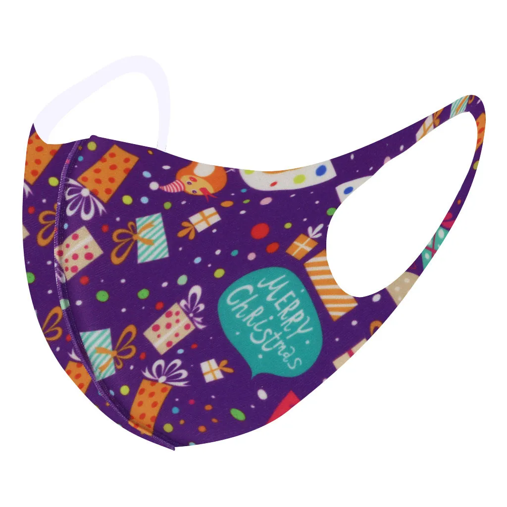

5PCS 2020 New Christmas Printed Mouth Mask And it Is Not A Disposable Washable Earloop Mask mascarillas