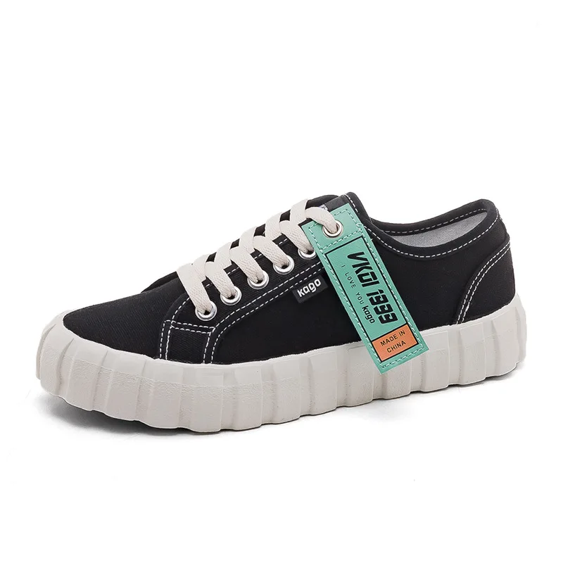 

Niche Design Canvas Shoes Female 2021 New Ulzzang Wild White Shoes Spring and Autumn Board Shoes Ins Tide Shoes Non-slip