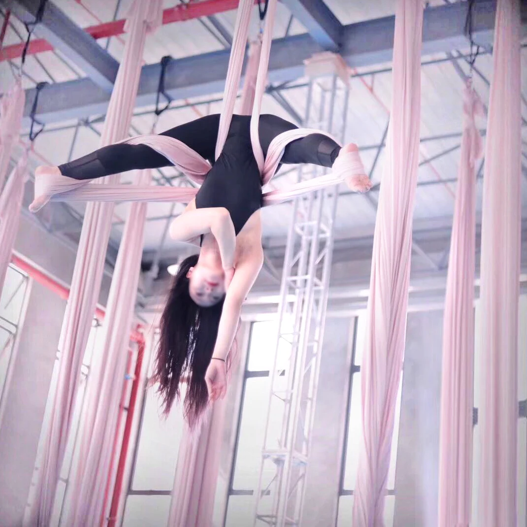 20 ярдов/18 3 м летающие воздушные шелки премиум класса для дома йоги Омбре натяжные