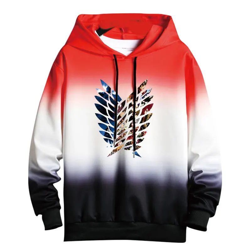 

2021 Аниме толстовки для мужчин/Женская обувь для косплея по аниме «атака на Титанов» (3D печатных капюшоном Свитшот Харадзюку уличная одежда ...