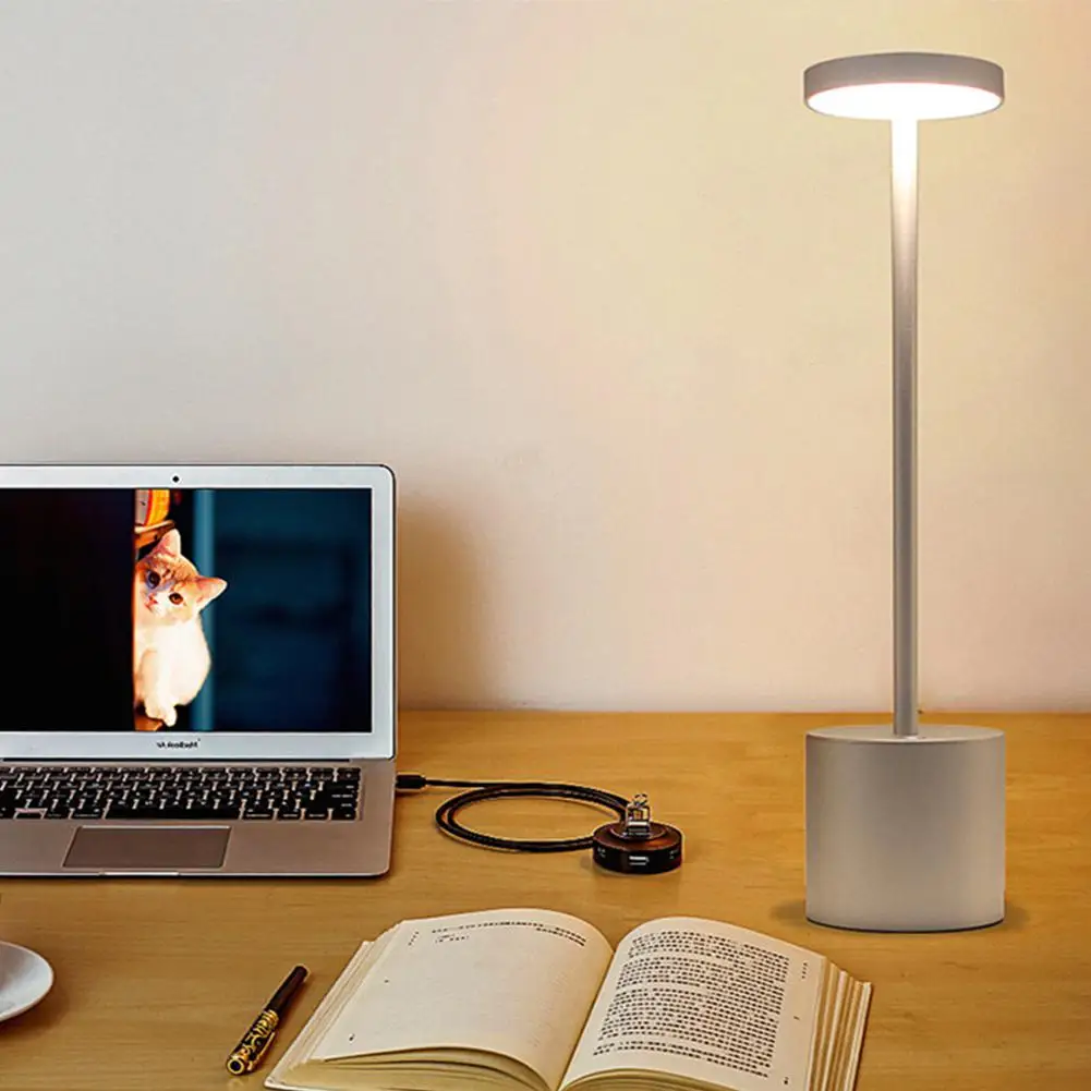 LED 2 Modes Adjustable Desk Lamp 3000K Eye Protection Touch Switch Light Dimmer Rechargeable USB Led Reading Table | Освещение