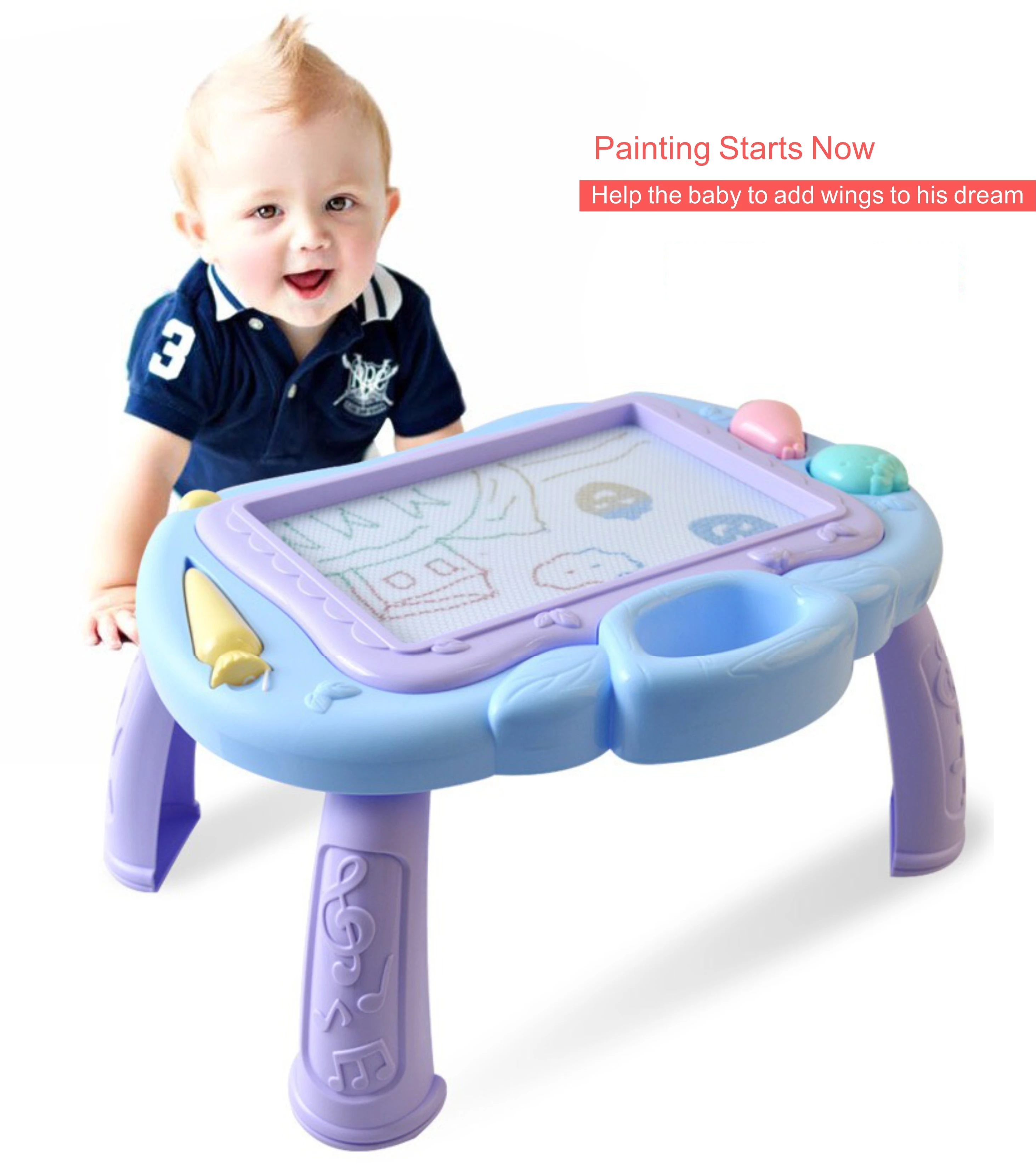 Детская магнитная доска для рисования стол раннего образования школьные