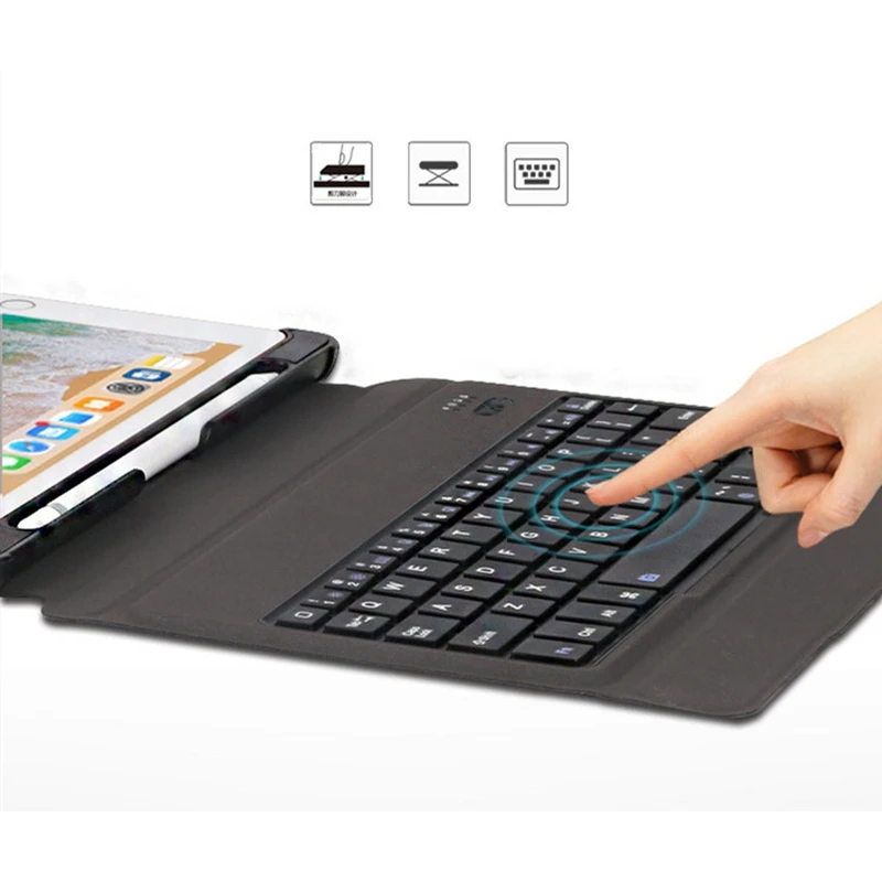 Bluetooth 3 0 беспроводной Чехол для клавиатуры iPad защитный чехол Съемная клавиатура