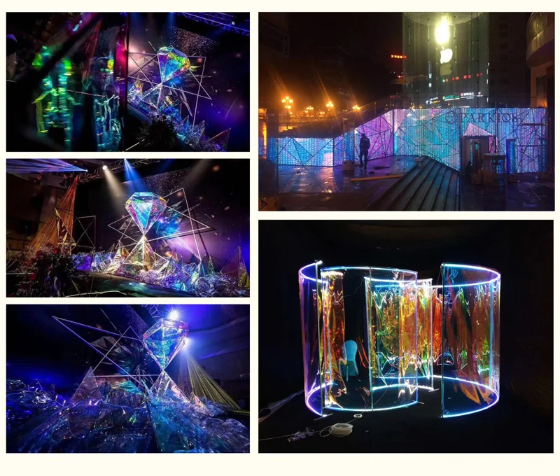 SUNICE Фестиваль Декоративная Солнцезащитная пленка дихроичная Радужная оконная