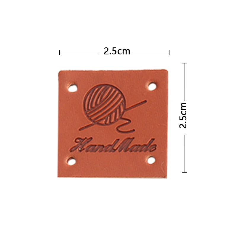 Кожаные этикетки ручной работы с любовью 20 шт. для одежды шитья шляп вязаные