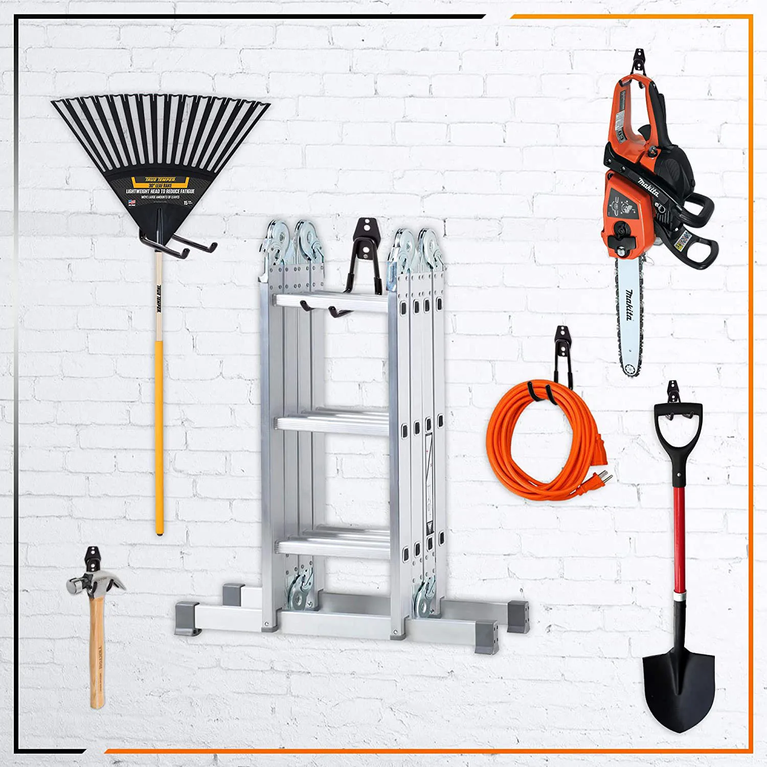 Heavy Duty Metal Hook Garage Organizer Wall Mount Bicycle Hanger Hooks Anti-slip Storage For Garden Tool | Дом и сад