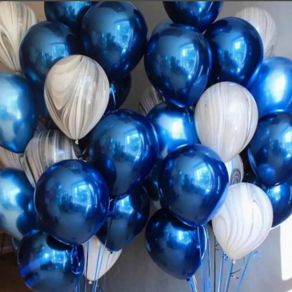 15 шт. светящиеся синие чернила латексные шары темно-синий гелиевый воздушный шар